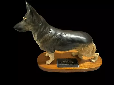 Buy Vintage Beswick Alsatian / German Shepherd Dog On Plinth England Connoisseur • 39.99£