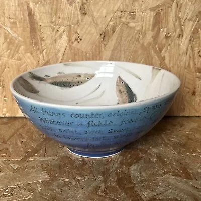 Buy Carey Moon Studio Pottery Fish Bowl Pied Beauty Poem, Gerard Manley Hopkins • 49.99£
