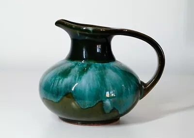 Buy Canadian Blue Mountain Pottery Small BMP Jug 10cm Tall Green Glaze • 5.99£