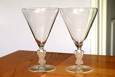 Buy Pair Of Rene Lalique STRASBOURG GLASSES, 5083, 15.5 Cm High, First Made In 1926. • 195£