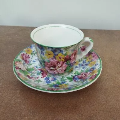 Buy Vintage Midwinter 'Brahma' Chintz Pattern Coffee Cup & Saucer, Espresso • 4.95£