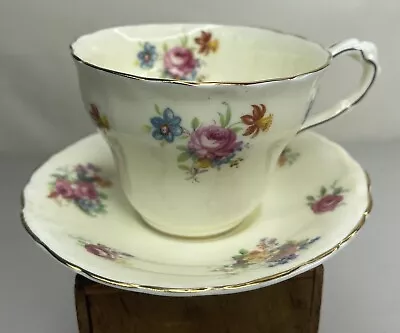 Buy Paragon H.M. Queen Mary Fine Bone China Cabbage Rose Tea Cup & Saucer Gold Trim • 28£