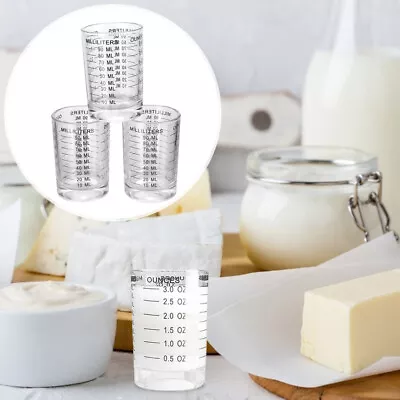Buy  3 Pcs Measuring Cup Bar Creamer Jugs With Scale Glass Graduated Cups • 16.78£