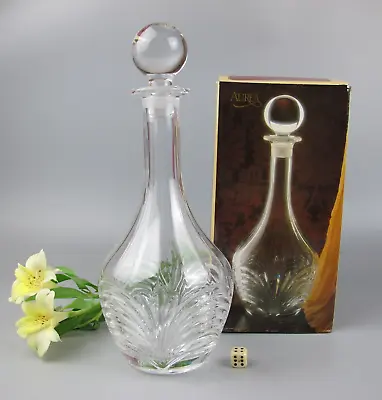 Buy Cut Crystal Carafe Decanter Wine AUREA. Vintage Glass. Royal Crystal Rock. Boxed • 25.99£