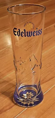 Buy Edelweiss Gold Rose Blue Bottom Raised Embossed Mountain Pint Glass • 37.27£