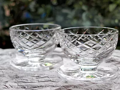 Buy Waterford Crystal Donegal Grapefruit / Dessert Bowl Pair Vintage Mint Signed • 89£