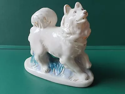 Buy 1960s USSR Vintage Statuette,  Laika Dog  Figurine, Gzhel Porcelain Mark • 83.87£