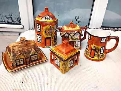 Buy Vintage Price Kensington Pottery Hand Painted Cottage Ware - 5 Items • 39£