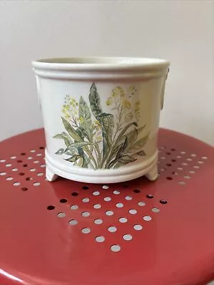 Buy Vintage St Michael Floral Ceramic Plant Pot With Feet 4 Inches High • 10.99£