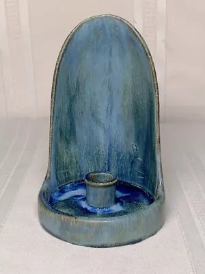 Buy Fulper Pottery, Hooded Chamber Stick, Outstanding Blue Green Flambe' Glaze, Nice • 306.76£