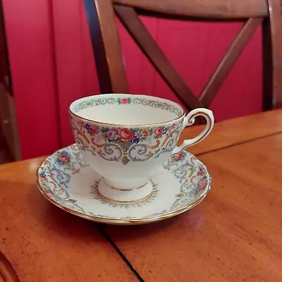 Buy Tuscan Fine English Bone China “ORLEANS” Footed Teacup & Saucer Made In England • 23.30£