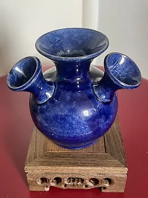 Buy Rare Baron Barnstaple Blue Tulip Vase Model 90 - Devon Art Pottery Brannam • 50£