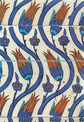 Buy D062105 Curled Leaves And Tulips On Underglazed Iznik Tile. Rustempasa Mosque. I • 5.99£