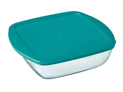 Buy Pyrex Cook & Store Glass Storage Dish With Lid - Peacock Blue • 10.99£