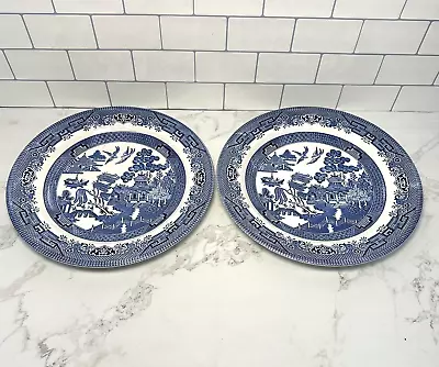 Buy 2 Vintage Churchill Pattern Fine English Tableware Plates Staffordshire-England • 18.63£