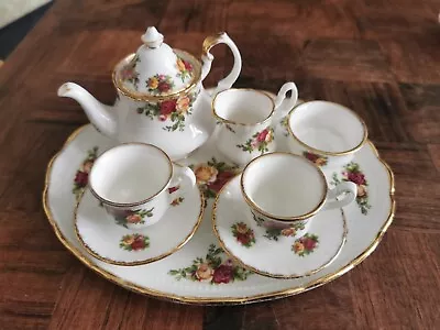 Buy Royal  Albert  Old  Country  Roses  Miniature Tea Set On A Tray  • 86£