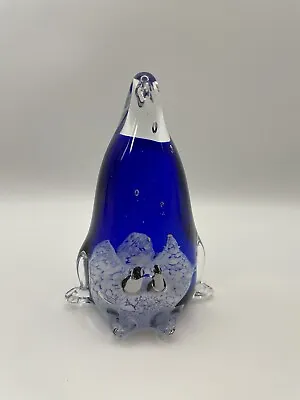 Buy Italy Venetian Murano Art Glass Penguin Paperweight Figurine  With Baby Penguins • 51.21£