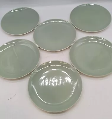 Buy 6x Poole Pottery Celadon Green Dinner Plates (#H1/22) • 9.99£
