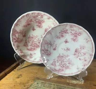 Buy Queen's Chelsea Toile Pink Scenes Coupe Cereal Bowl, Vegetable Bowl, Or Saucer • 4.19£