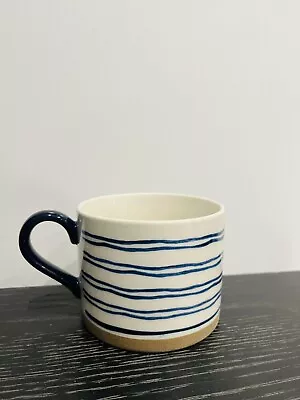 Buy Dartington Blue Wavy Pattern Stoneware Mugs Blue/White • 12.99£