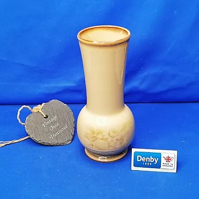 Buy DENBY Fine Stoneware * TALL VASE (25cm) * Brown MEMORIES Design * Vintage 1980s • 10£