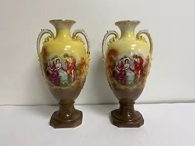 Buy Antique - A.G Harley Jones Wilton Ware - Pair - Mantle Vases • 49.99£