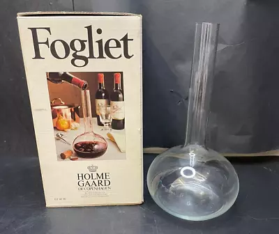 Buy Vintage Holmegaard Of Copenhagen Carafe Fogliet Glass Decanter • 35£