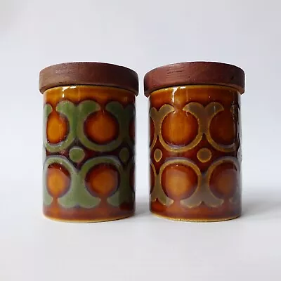 Buy Hornsea Bronte Salt & Pepper Pots, Shakers. Vintage 1973 Retro Pottery Ceramic • 17£