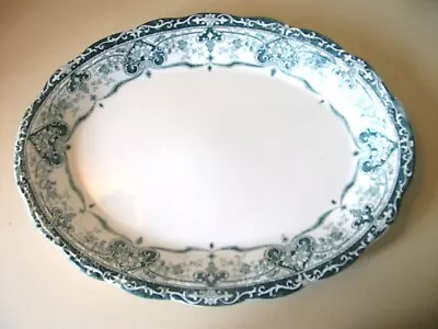 Buy ANTIQUE BLUE & WHITE 'ROTHESAY' PLATTER - F. WINKLE COLONIAL POTTERIES C. 1900 • 10£