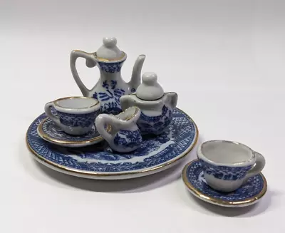 Buy VTG Blue Willow Transferware Mini Tea Set - Dollhouse/Collection 10 Pieces • 11.65£