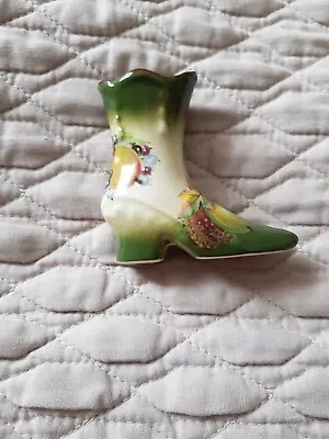 Buy Mayfayre Staffordshire Pottery Boot Shoe Fruit Pattern Mayfair Ornament 10cm • 10.95£