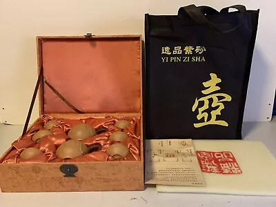 Buy 1996 Chinese Longdetang Ceramics Hand Made Clay Birds Tea Set In Original Box • 60£