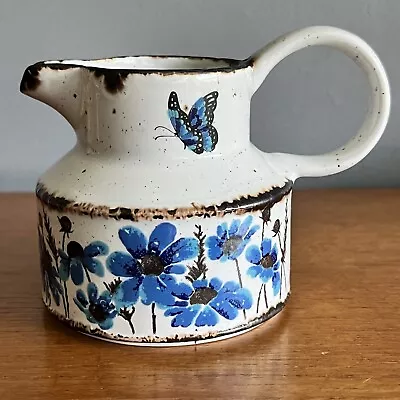 Buy Vintage Midwinter Pottery Stonehenge Jug Spring Blue Floral Butterfly • 15£