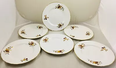 Buy Royal Worcester AUTUMN GOLD Gold Rim 6 X Dinner Plates - Excellent • 22.49£