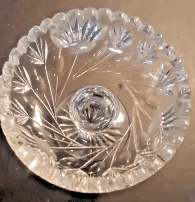 Buy ABP CLARK ? Thistle Pattern Cut Glass Compote About 5   Tall  5 1/2   Diameter • 27.95£