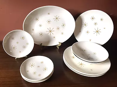 Buy Atomic Star Glow Ironstone 11 Pc Set Dinner Plates Dessert Plates Bowls Platter • 93.18£