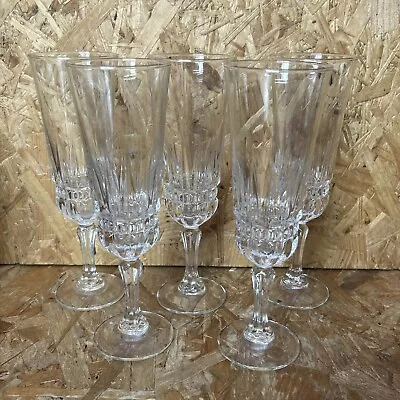 Buy 5 X Vintage Luminarc Arcoroc Lancer Champagne Flute Glass Crystal Glasses 19cm • 13.99£