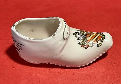 Buy Antique-BOLTON-crested Ware Bone China-LANCASHIRE CLOG-with Motto -Factory Lass- • 25£