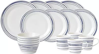 Buy Royal Doulton Pacific 40021448 16 Pc Dinnerware Set Lines Porcelain Blue, 36.23 • 198.82£