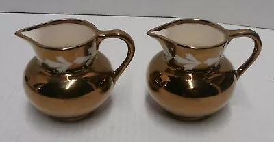 Buy 2 Gray's Pottery Gold Lustreware Creamers - S6b • 5.59£