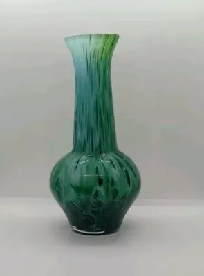 Buy Vintage Studio Art Glass Vase Green Peacock Colours Vasart ?  • 19.99£