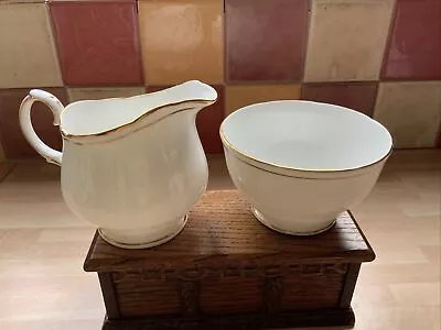 Buy Vintage Duchess Bone China Gold Rimmed Milk Jug And Sugar Bowl • 10.99£