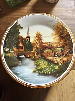 Buy Fenton Bone China Rural Seasons Autumn 10.5'' Plate. Painted By F.Noha • 7.99£