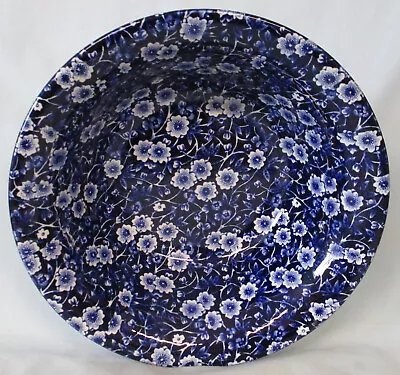 Buy Crownford China Staffordshire Calico Blue Round Serving Bowl 8 1/2  • 61.40£