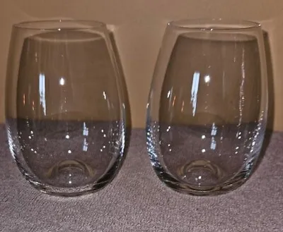 Buy Set 2 Dartington Solo Clear Glass White Wine Stemless Tumblers Glasses 14  • 20.46£