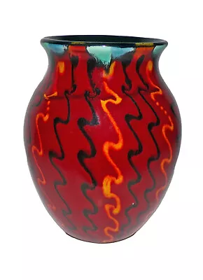 Buy Poole Pottery Strobe Pattern Classic Vase In Living Glaze By Janice Tchalenko • 45£