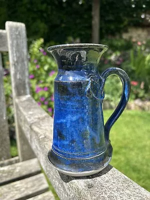 Buy Studio Pottery Blue Glazed Jug Vase Stamped Lighthouse Pottery Frank Harris • 12.99£