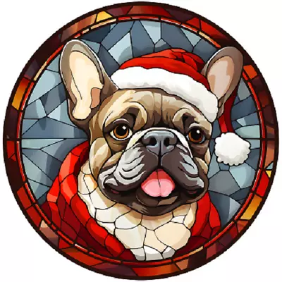 Buy Dog  Christmas Bauble Stained Glass Design • 5.49£