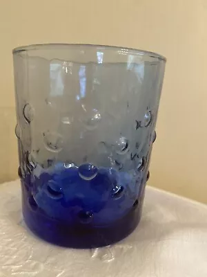 Buy Vintage Cobalt Blue Hobnail, Drinking Glassware  4” • 9.33£