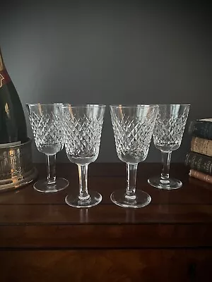 Buy Four Waterford Crystal White Wine Glasses | Alana Pattern | 140mm High | Signed • 59.99£